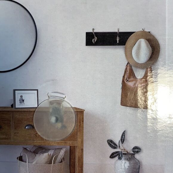 Belle Maison Decorator Wall Hook With Swirl Hooks 16 X 4.5 Organizer Hanger  NEW - Picture 8 of 8